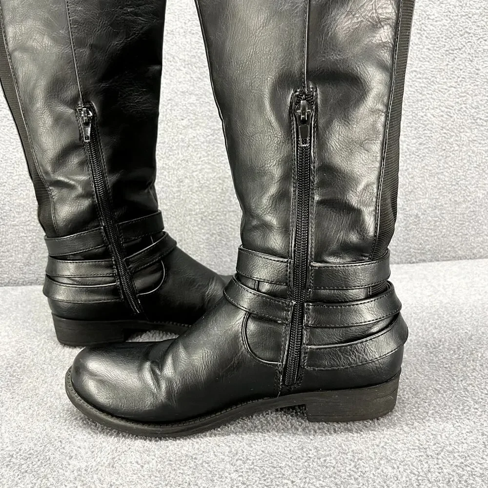 Life‎ Stride Boots Womens 6 M Black Wide Calf Tall Delilah